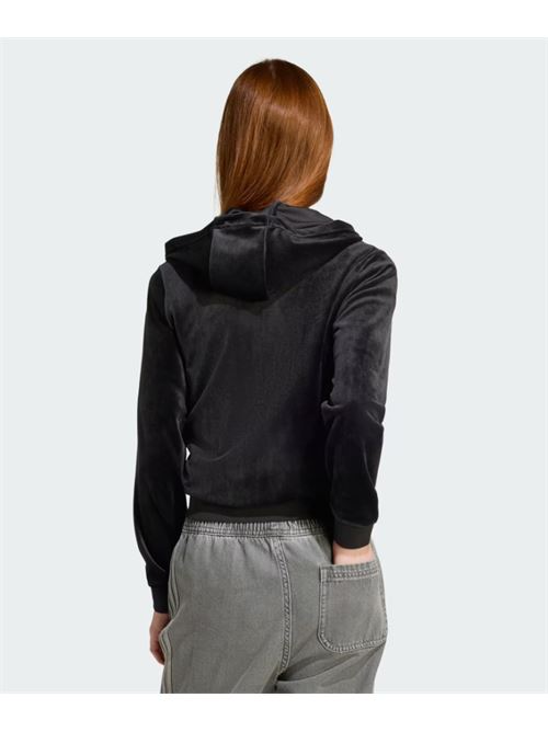 velour hoodie ADIDAS ORIGINAL | JX2845BLACK/WHITE